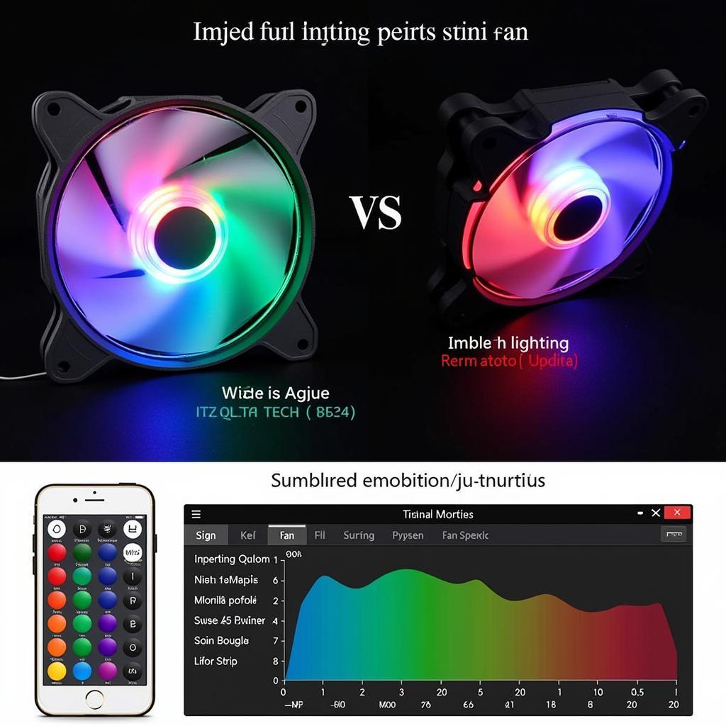 Controlling 8cm LED Fan Lighting and Speed