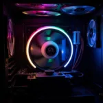 9cm RGB Fan Installed in a Compact PC Case