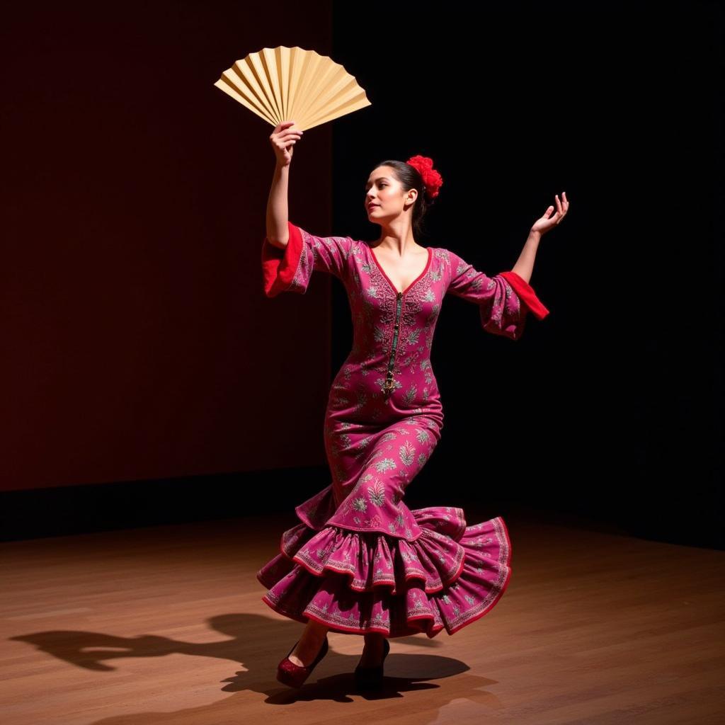 Abanico Fan in Flamenco Dance