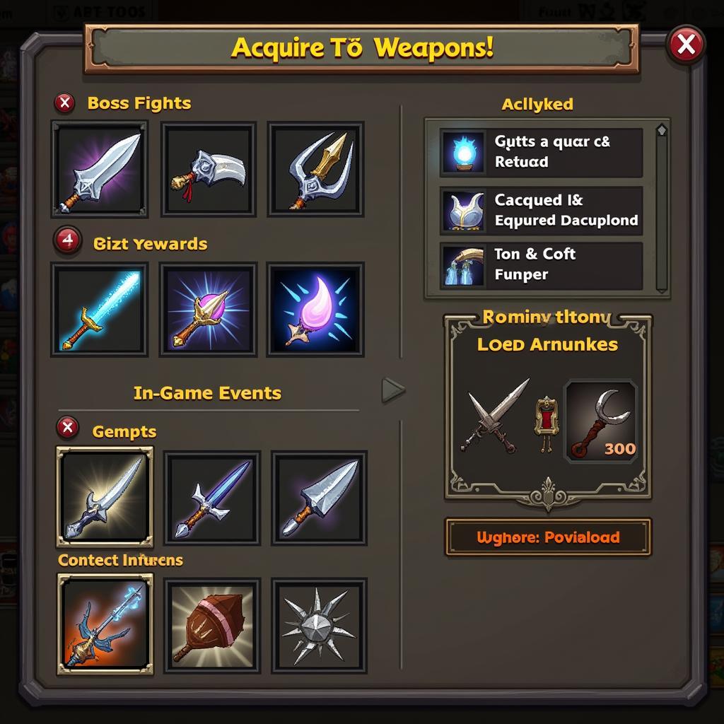 Acquiring Dungeon Quest Weapons