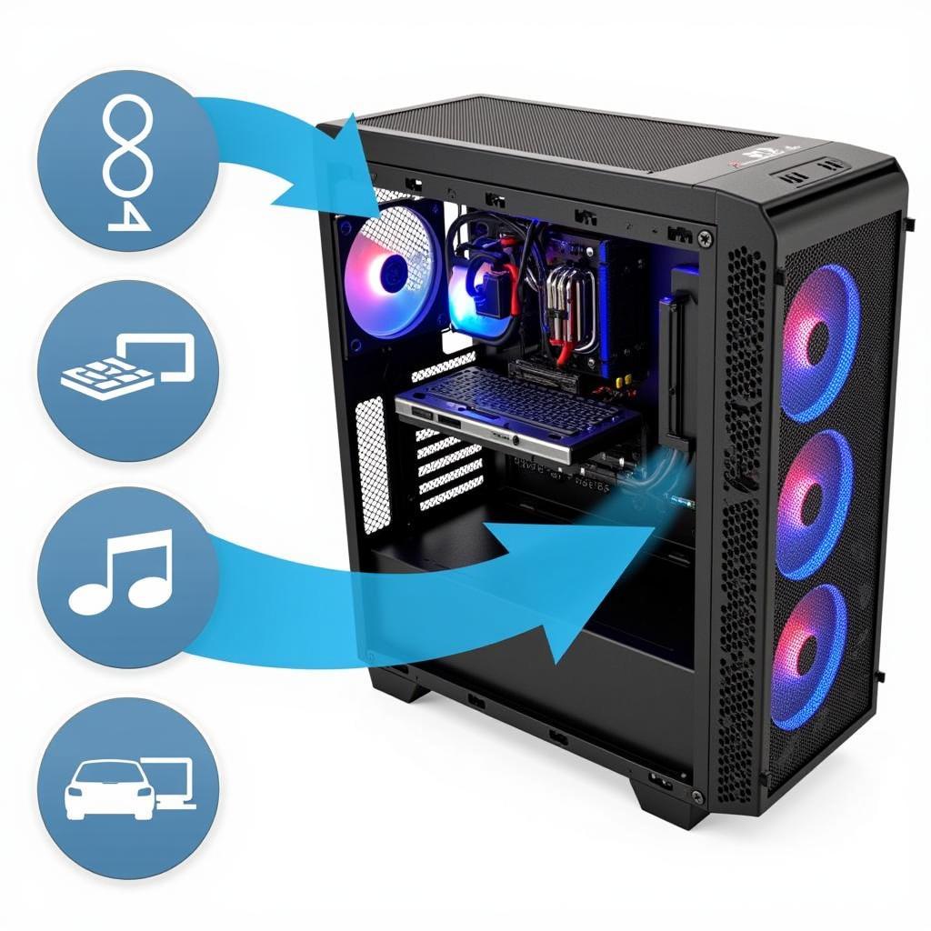 Improved airflow by adding a front fan to PC case