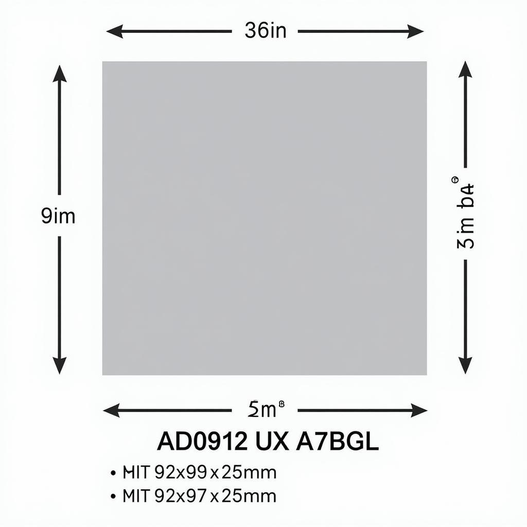 Adda DC Brushless Fan Dimensions