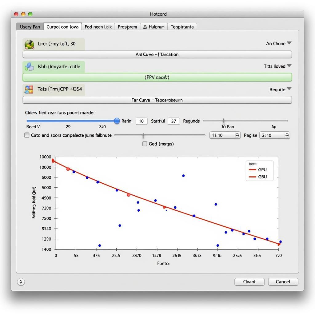 Adjusting fan curve in Windows 10 using third-party software.