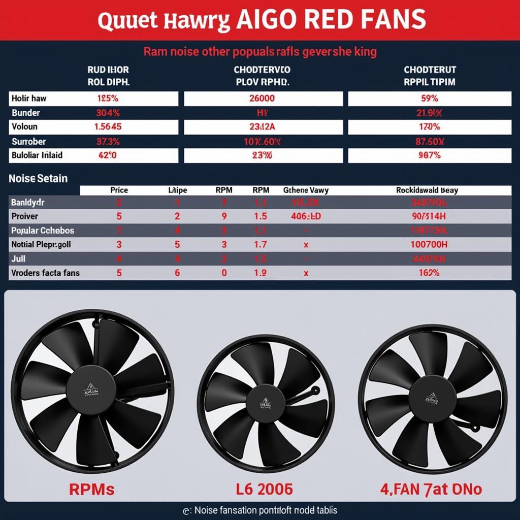 Aigo Red Fans Noise Level Comparison