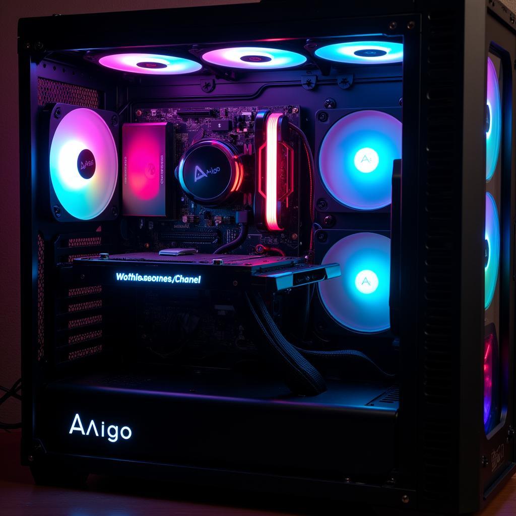 Aigo Ring LED Fan in PC Case