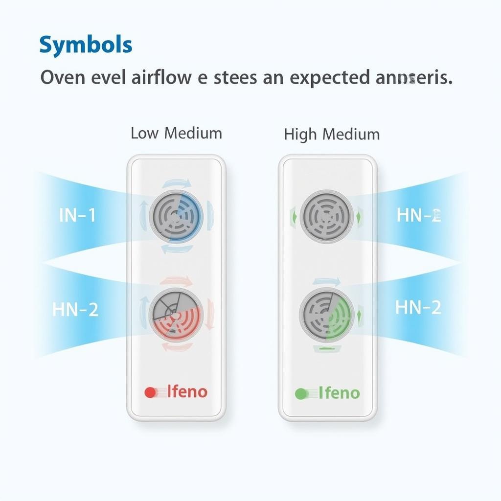 Air Conditioner Fan Symbols: Low, Medium, High