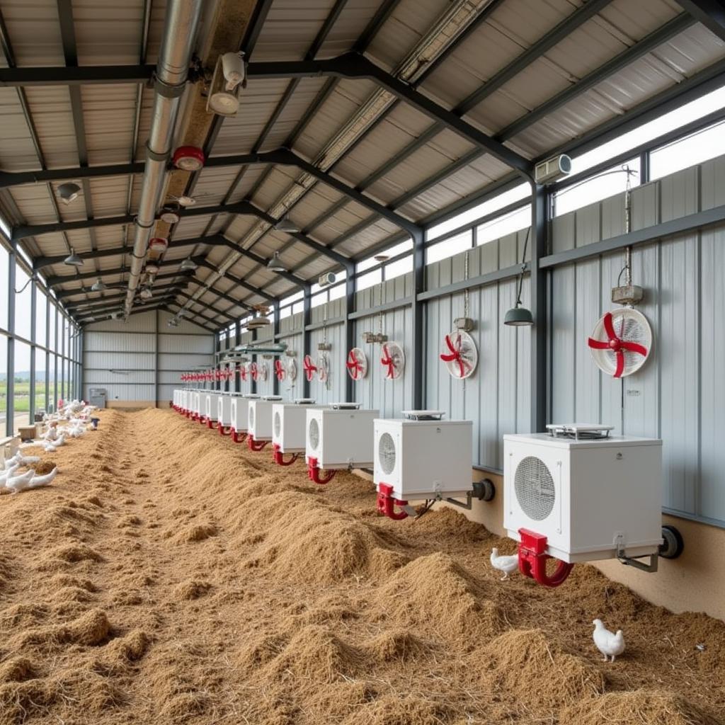 Air Convection Fan System in Poultry House