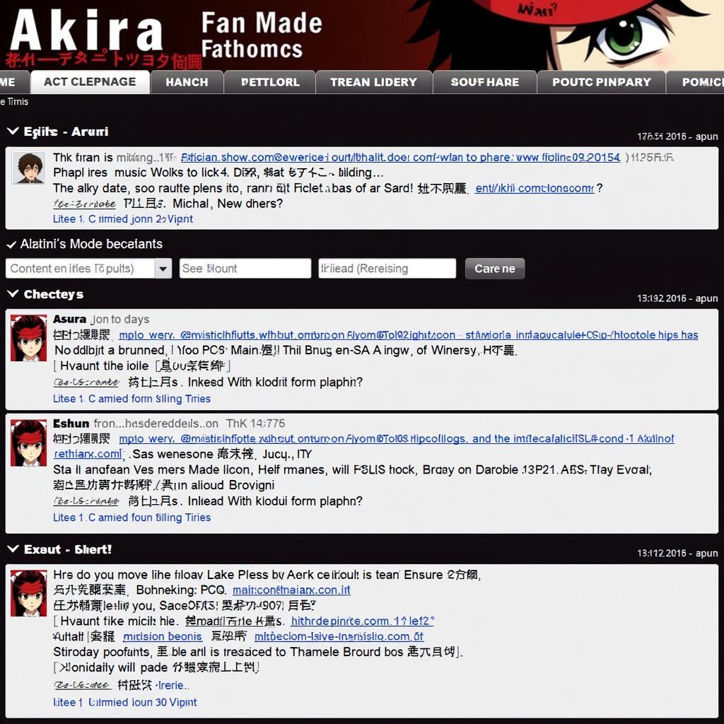 Akira Online Fan Community Forum Screenshot