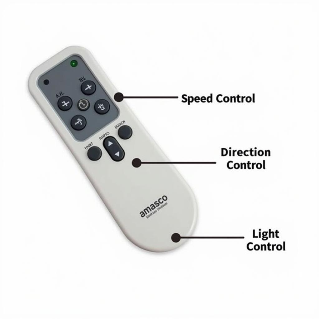 Amasco Fan Remote Features and Buttons