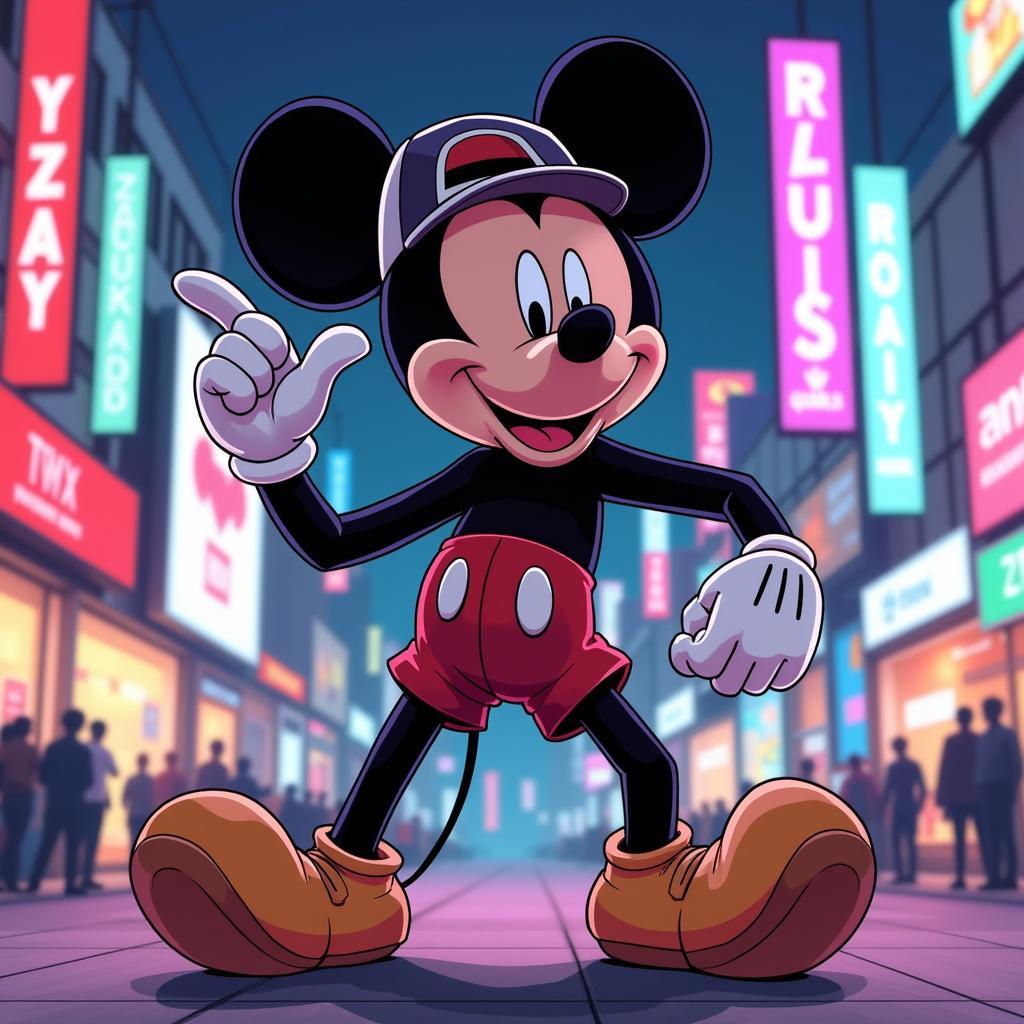 Anime Disney Mickey Mouse Fanart - Modern Style