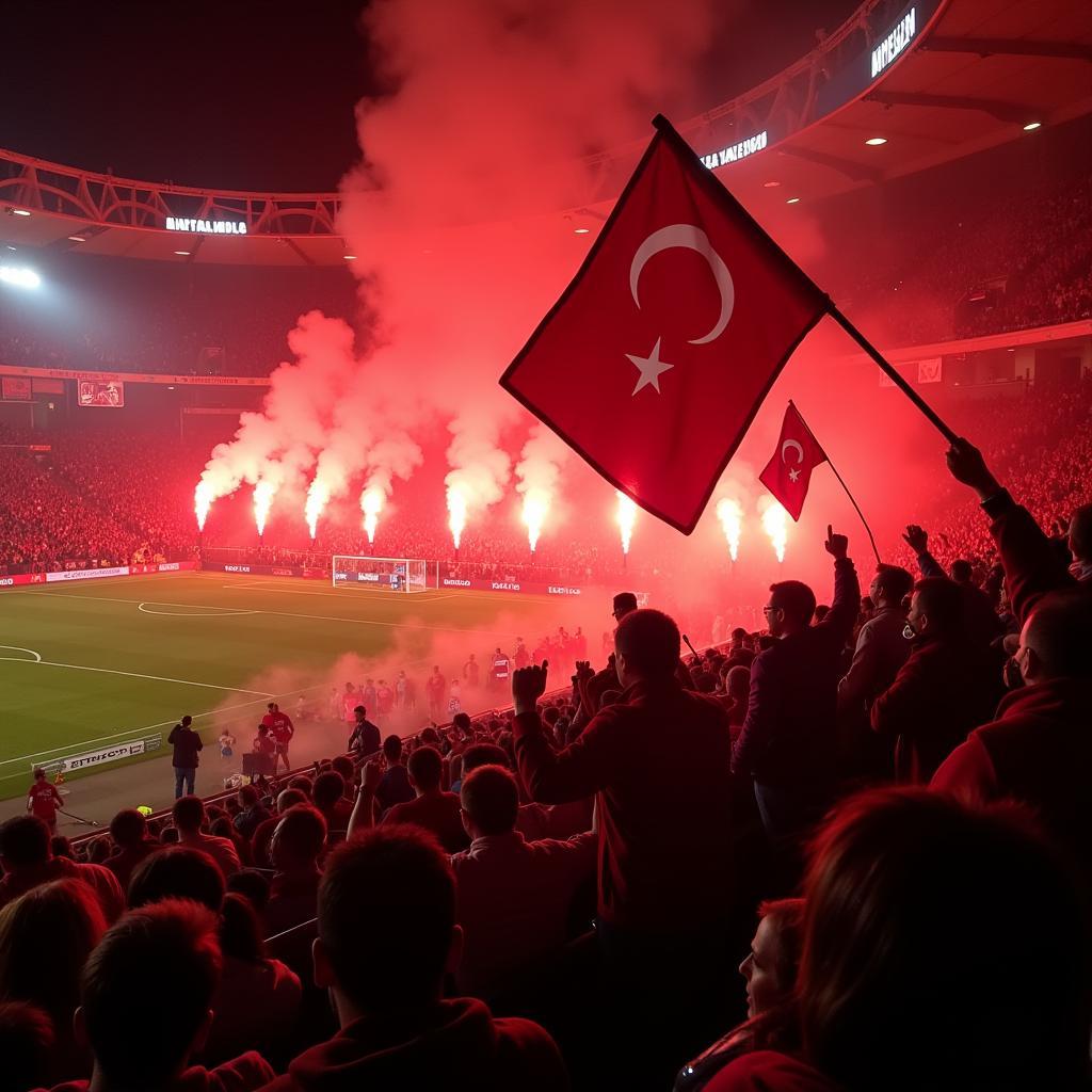 Antalyaspor Fans Celebrating a Victory