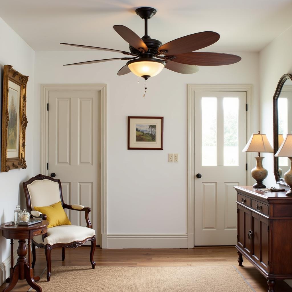 Antique Marelli Fan in Vintage Interior