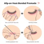 Applying Heat Bonded Premade Fans