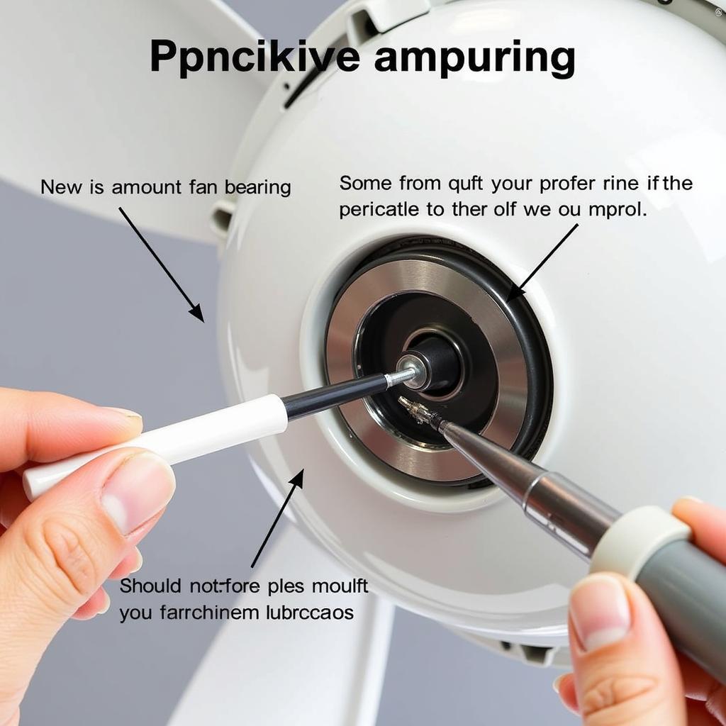 Applying Lubricant to a Fan Bearing