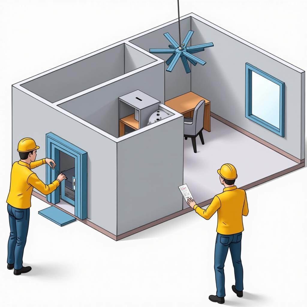 Architect Using Ceiling Fan CAD Block in Design