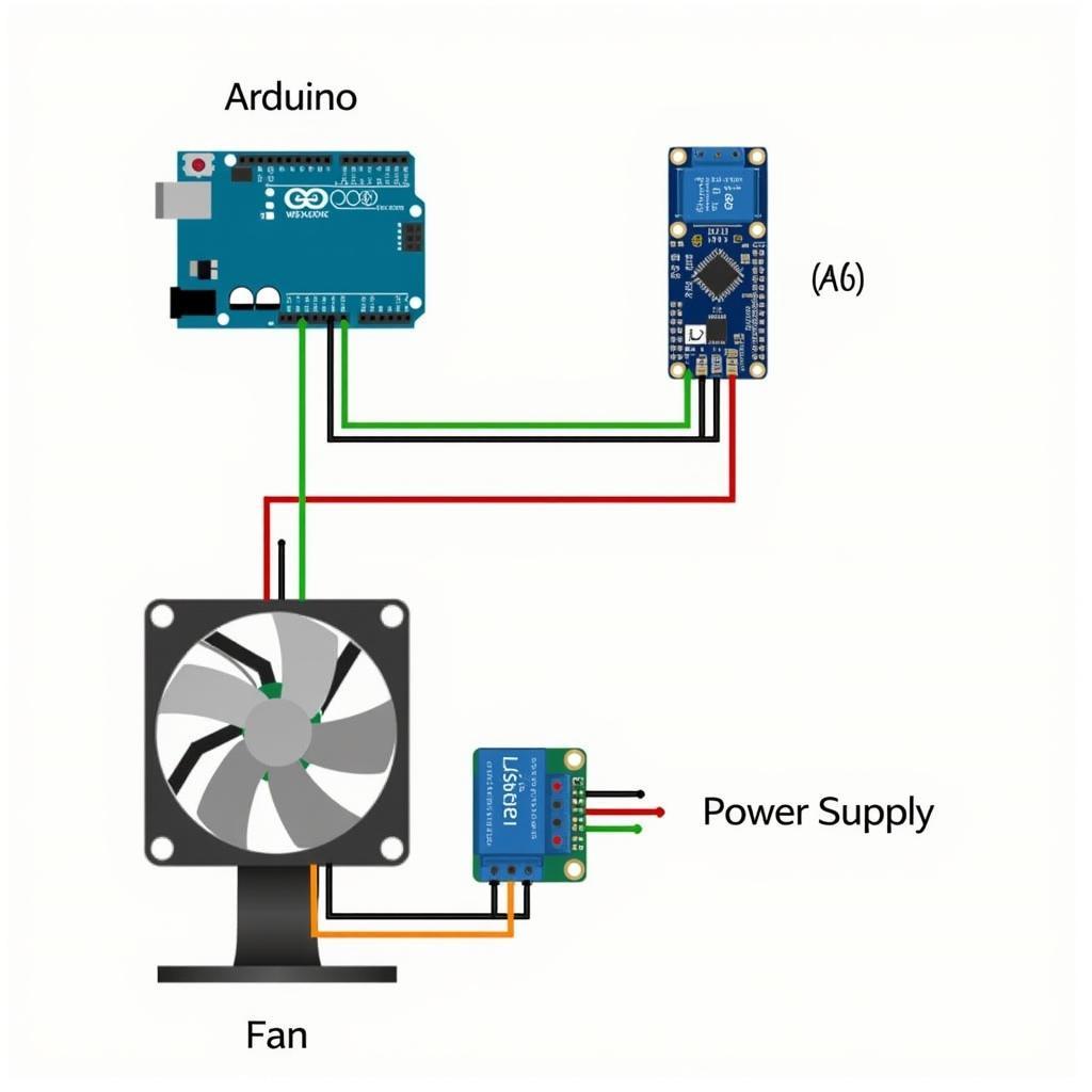 Arduino AC Fan Control Circuit Diagram