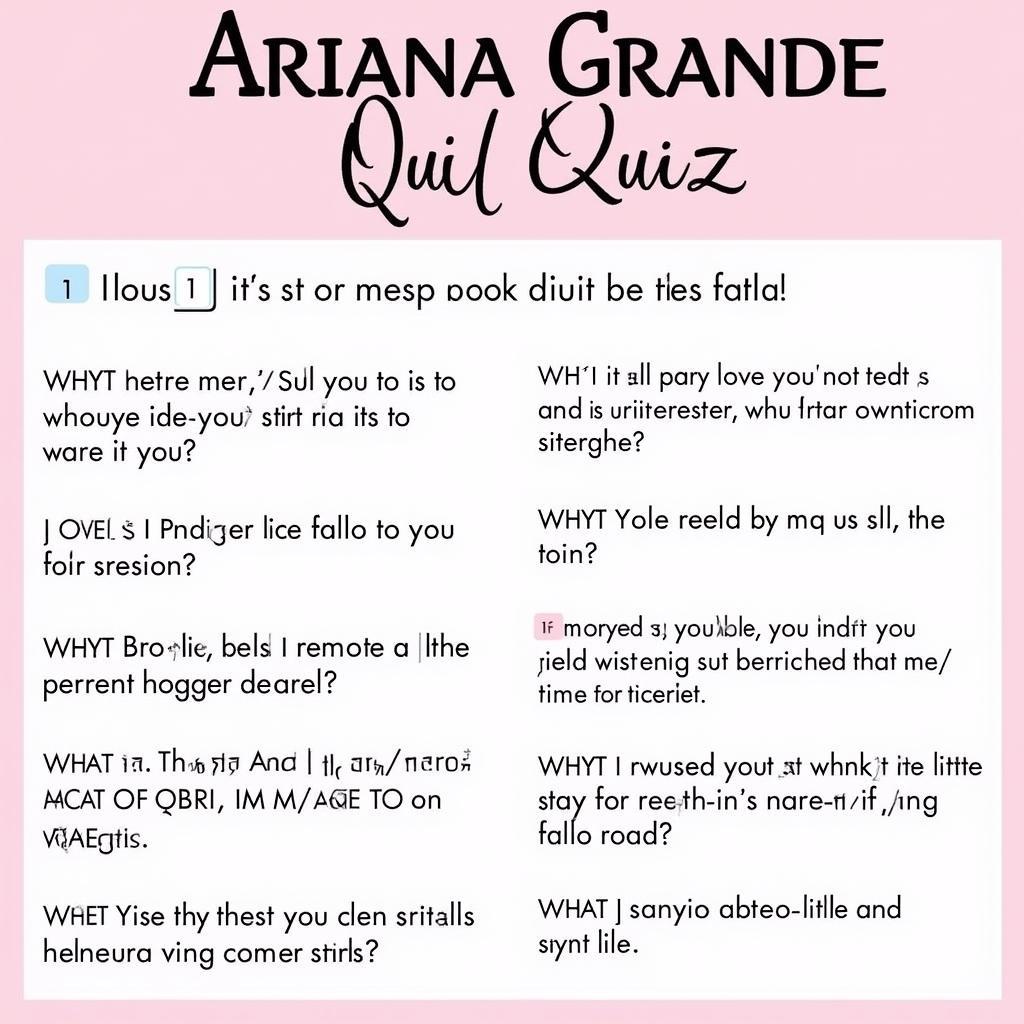 Challenging Ariana Grande Fan Quiz Questions