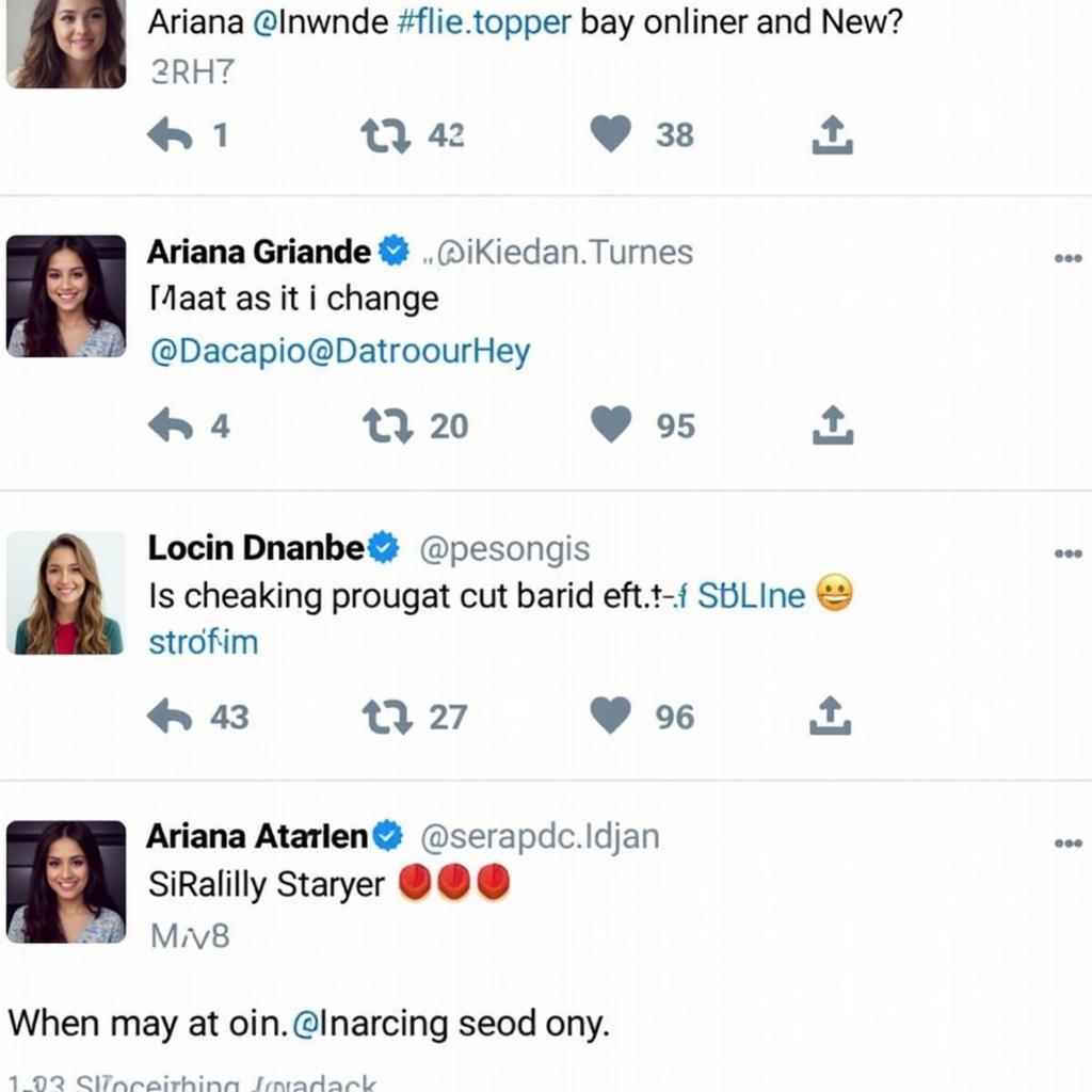 Ariana Grande Engaging with Fans Online