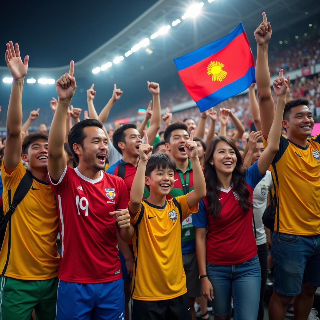 ASEAN Football Fans Celebrating