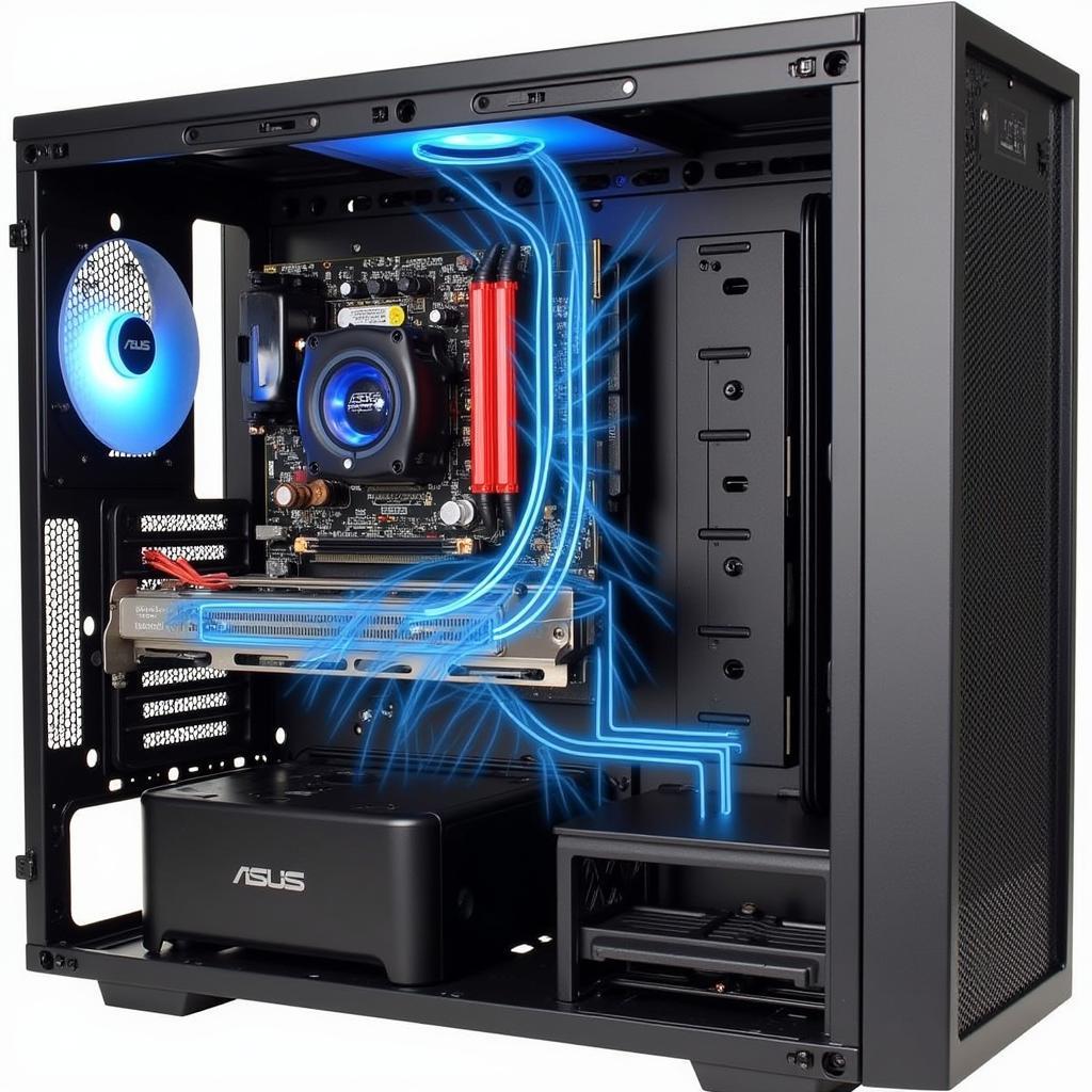 ASUS 6950 installed inside a PC case