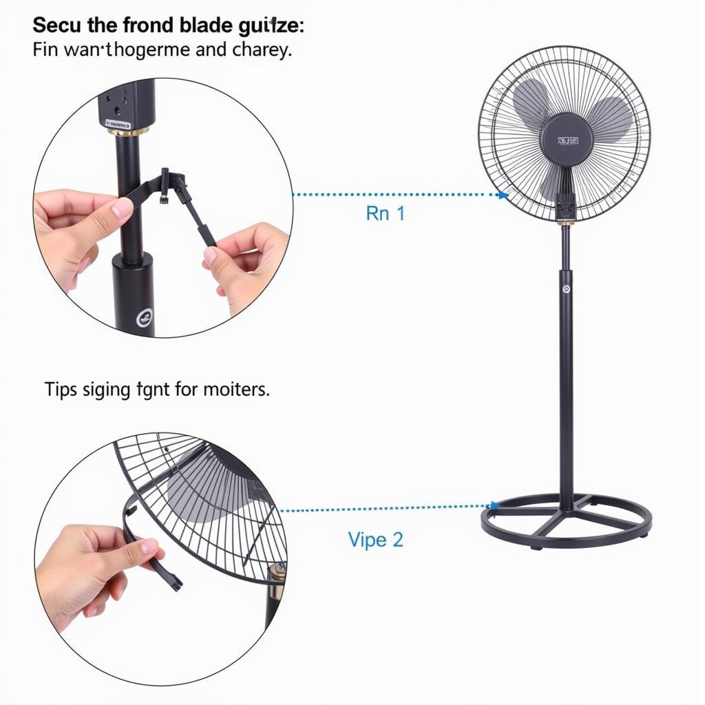 Attaching the Fan Blade Guards to the Stand Fan