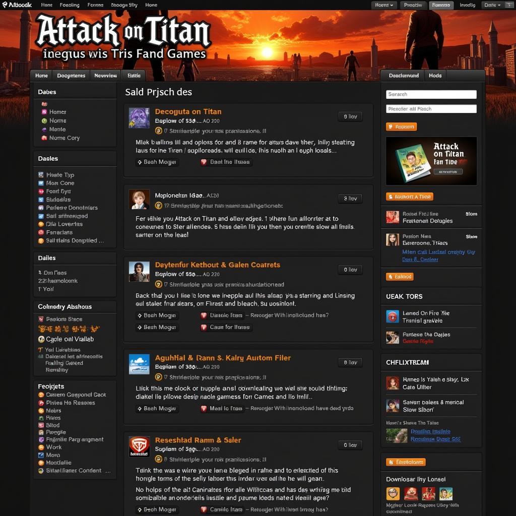 Attack on Titan Fan Game Online Community