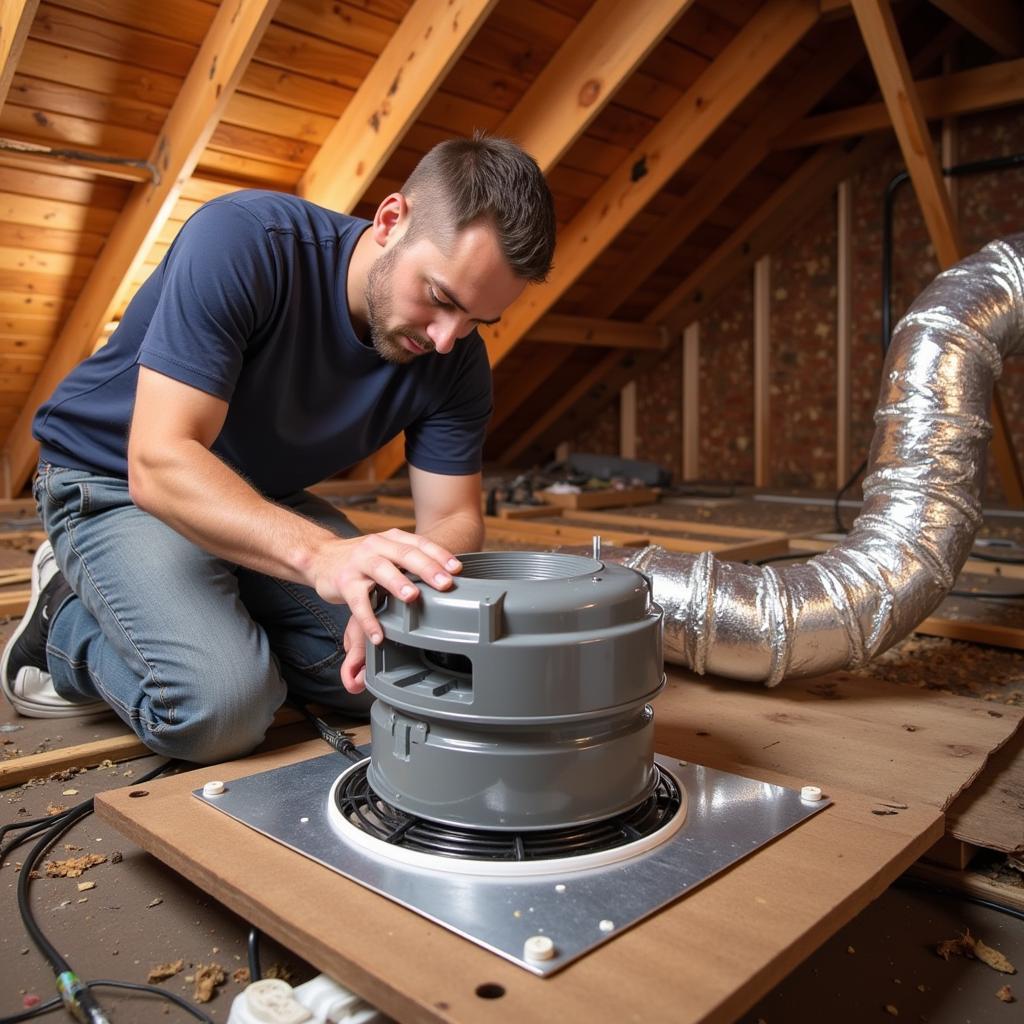 Attic Fan Installation in a Texas Home