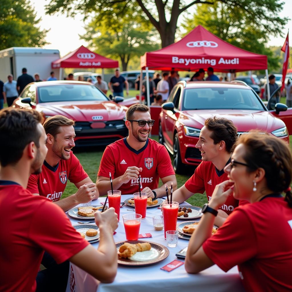 Audi Fan Club Caravan Enjoying Tailgate