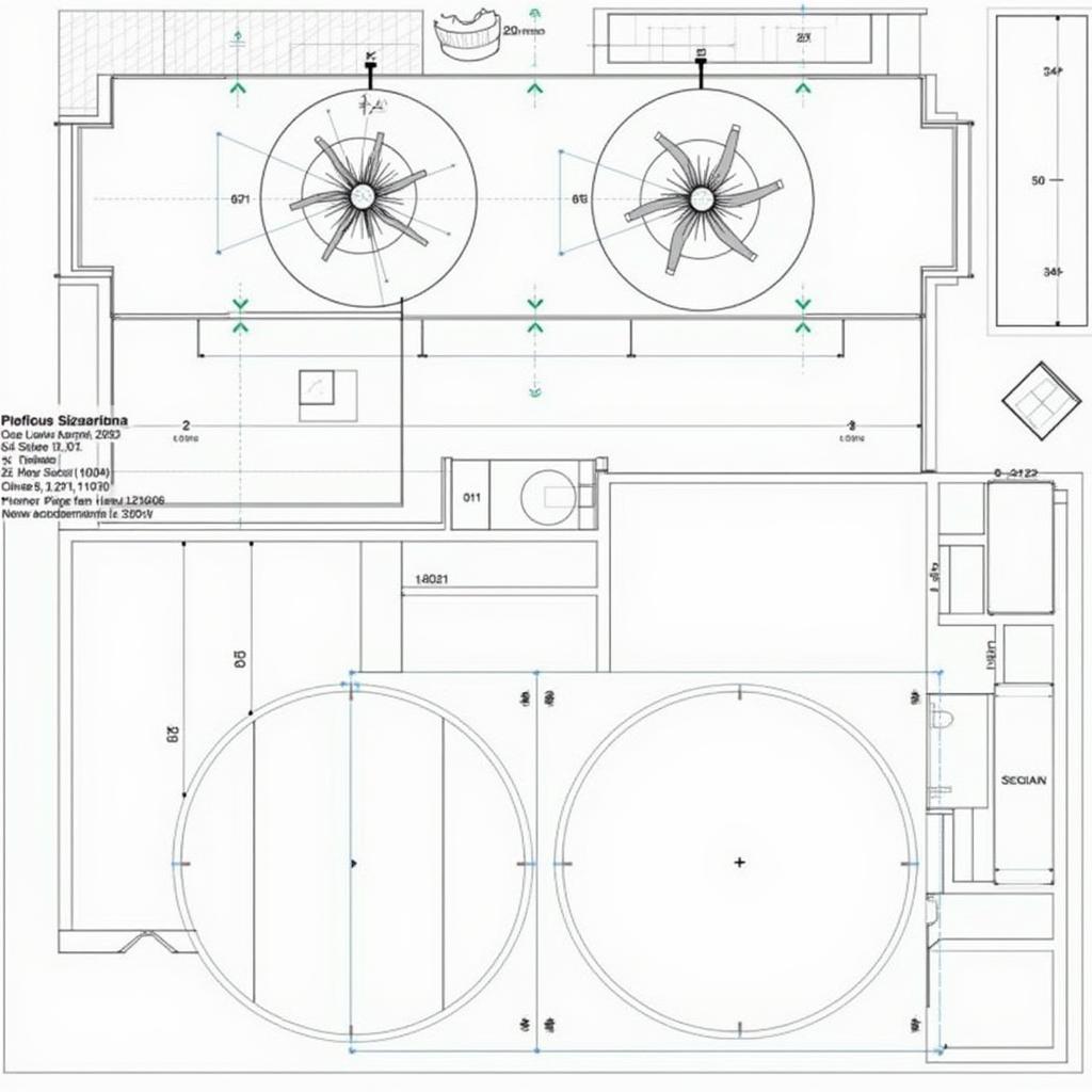 AutoCAD Fan Ceiling Layout Design