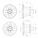 Axial Fan Dimensional Drawings in PDF Document