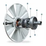 Axial Flow Fan 6P Internal Components