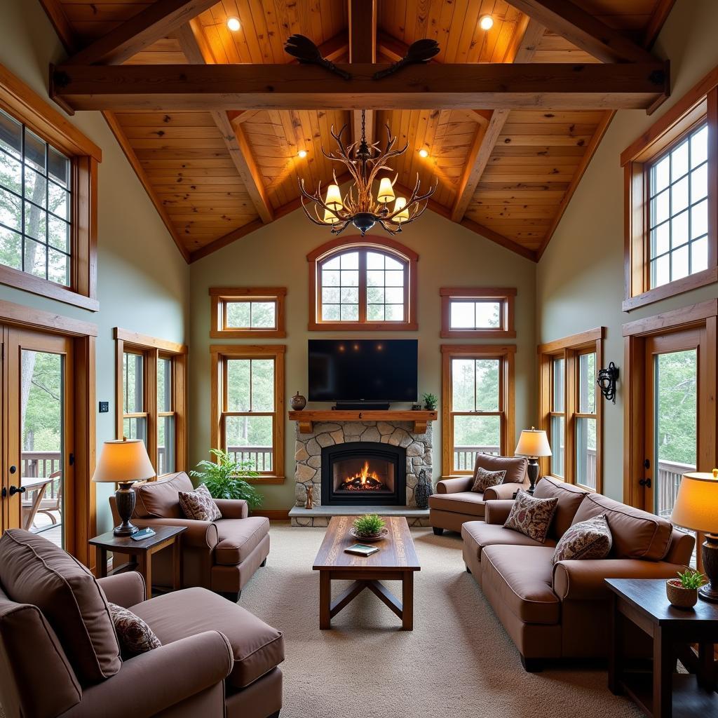 Bass Pro Ceiling Fan in a Living Room