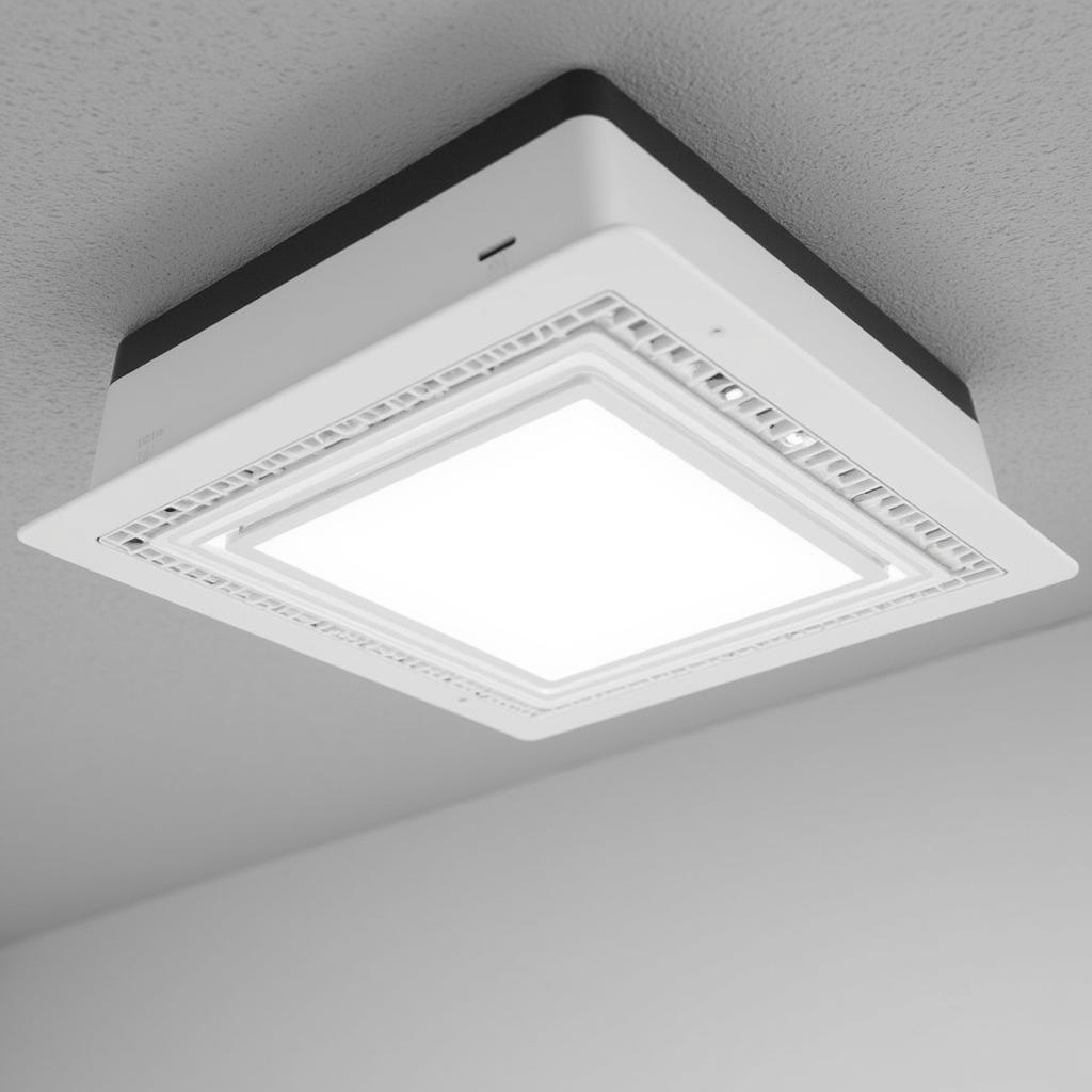 Bathroom Ceiling Exhaust Fan with Integrated Light