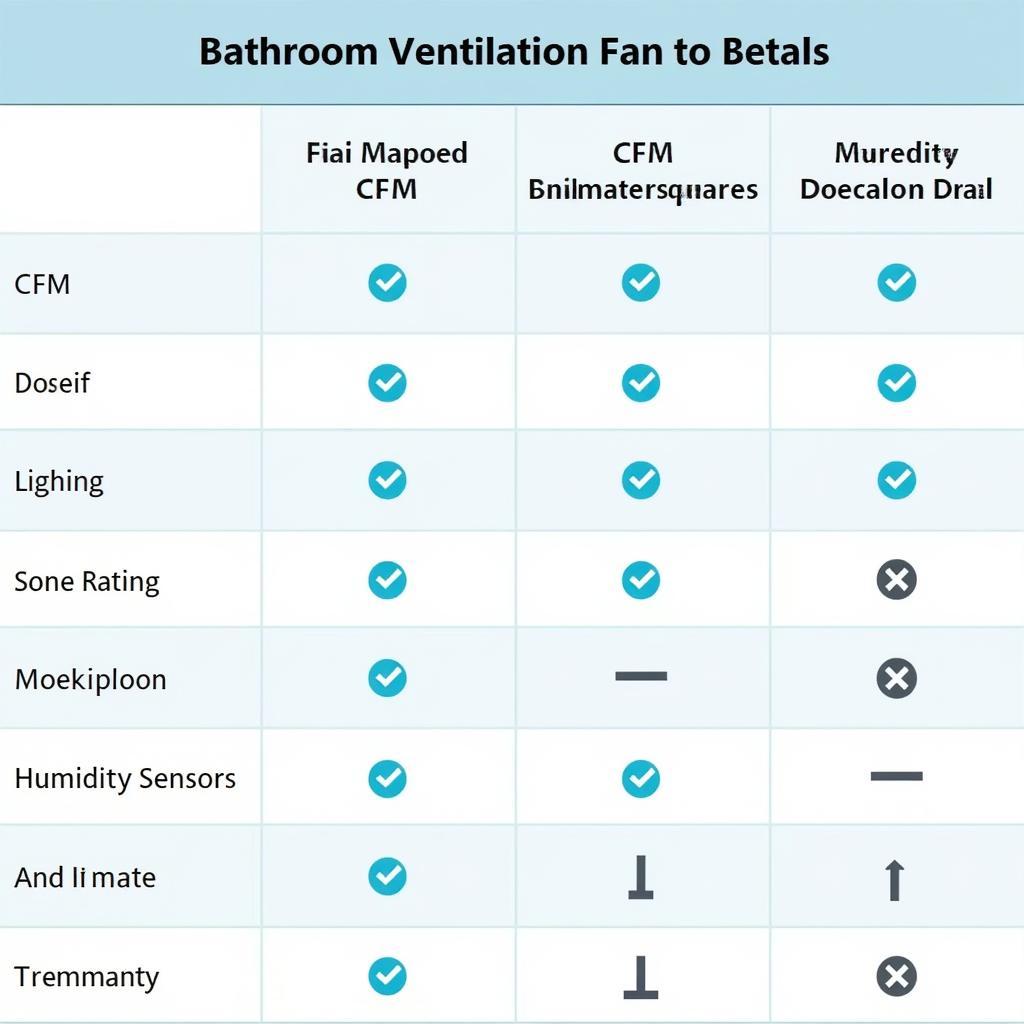 Comparison of Bathroom Fan Features