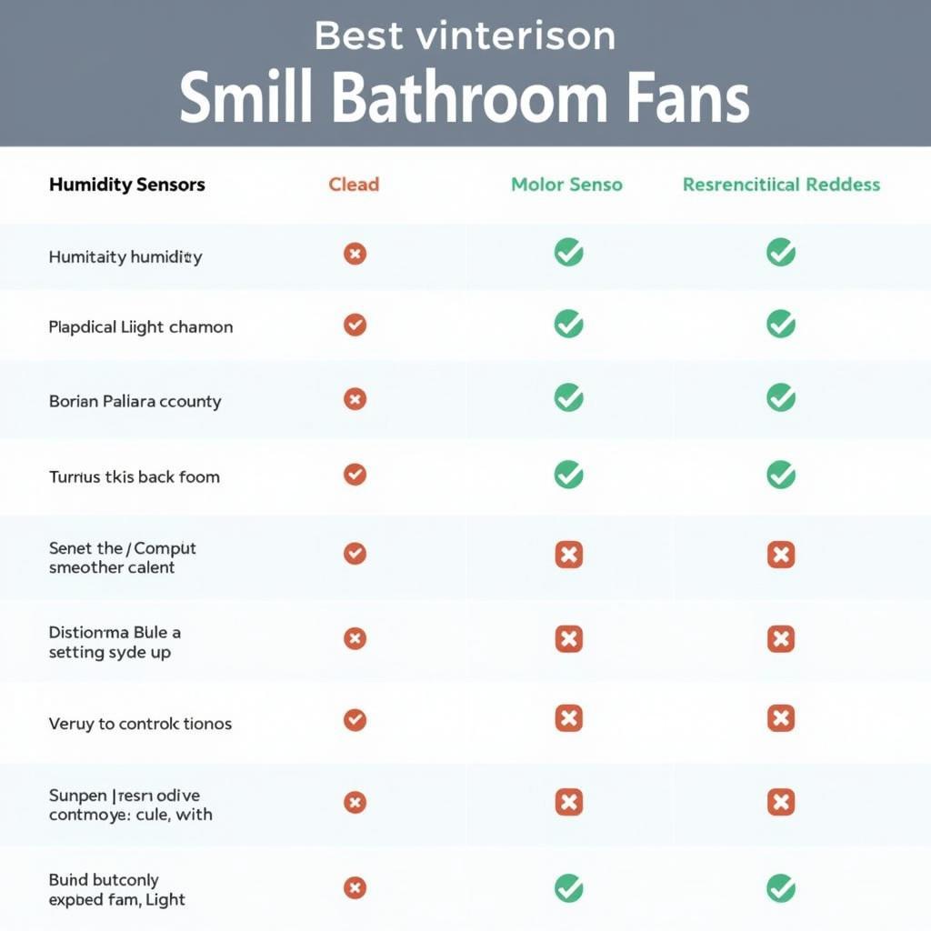 Bathroom Fan Features Comparison