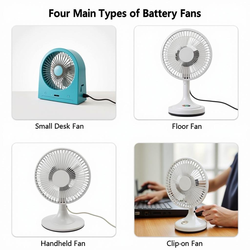 Types of Battery Fans: Desk, Floor, Handheld, and Clip-on