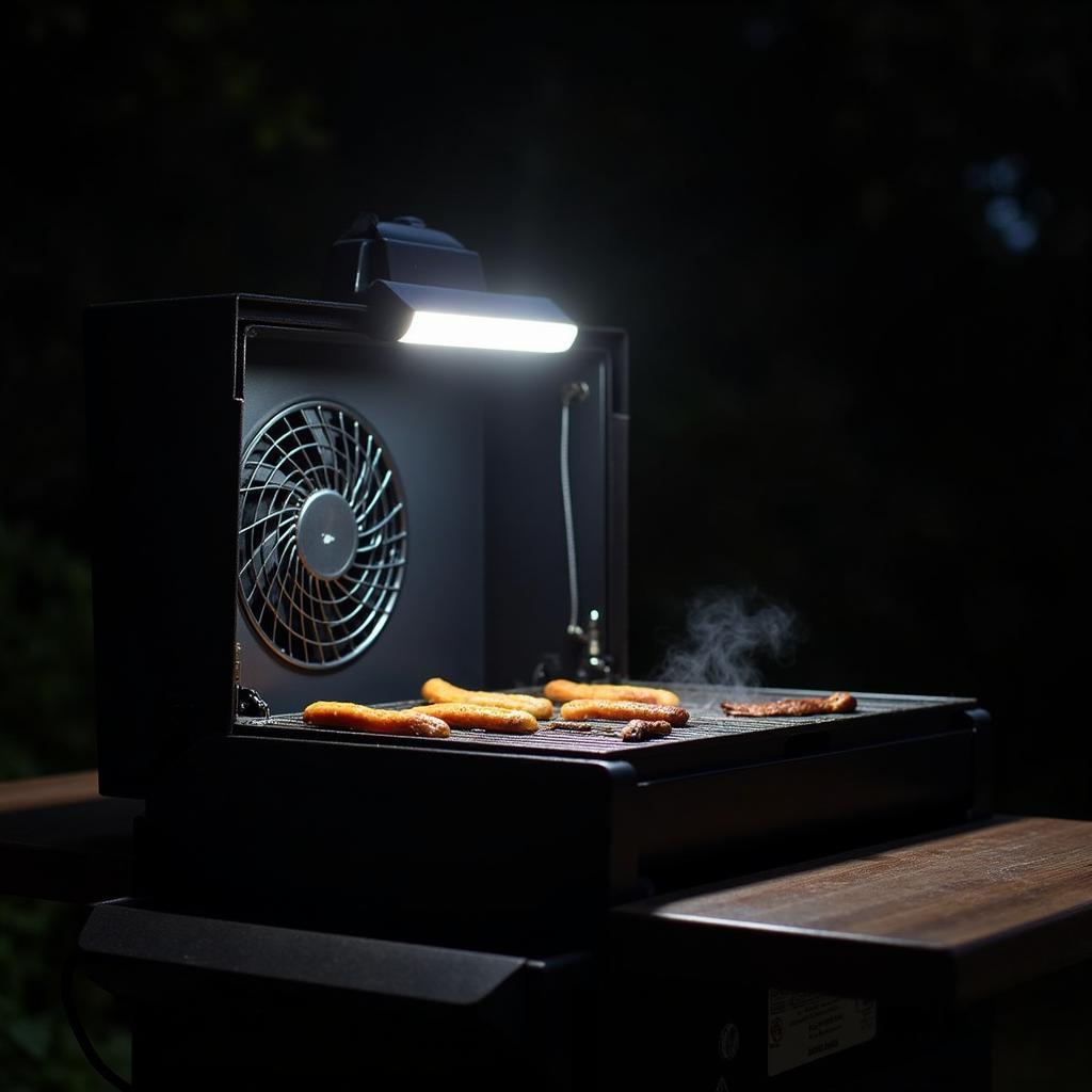 BBQ Grill Light and Fan for Night Grilling