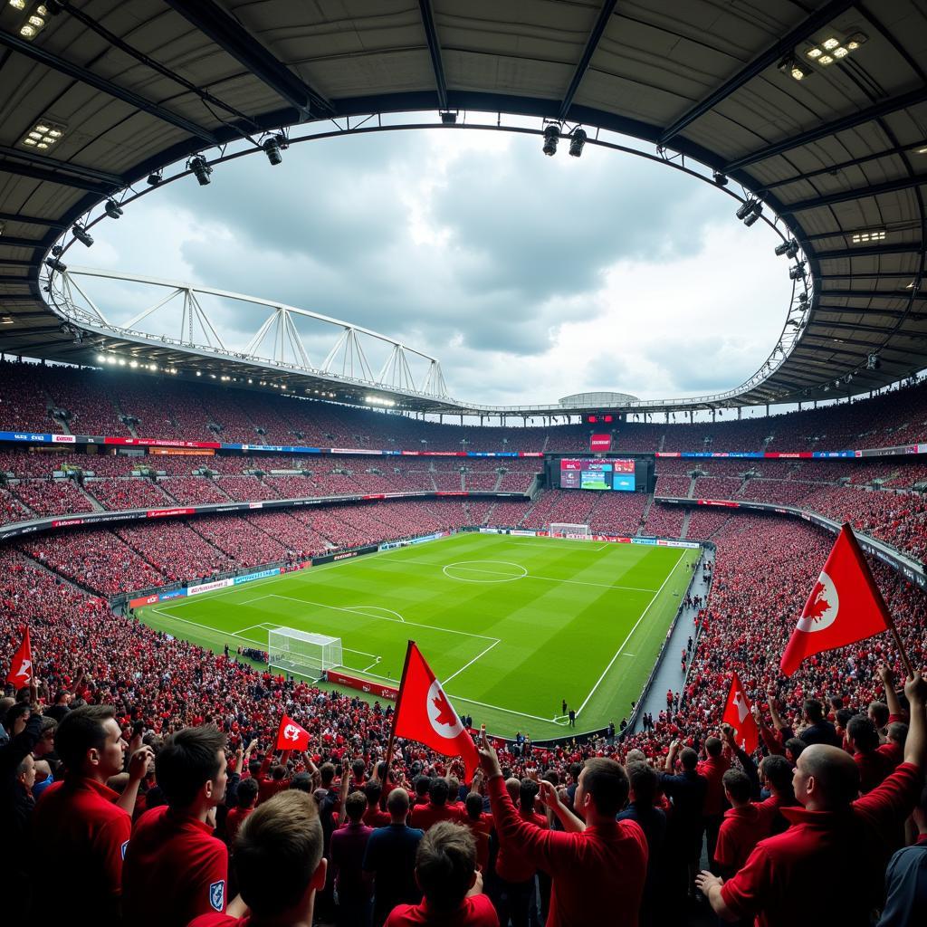 Energetic Football Fans Creating Electric Atmosphere