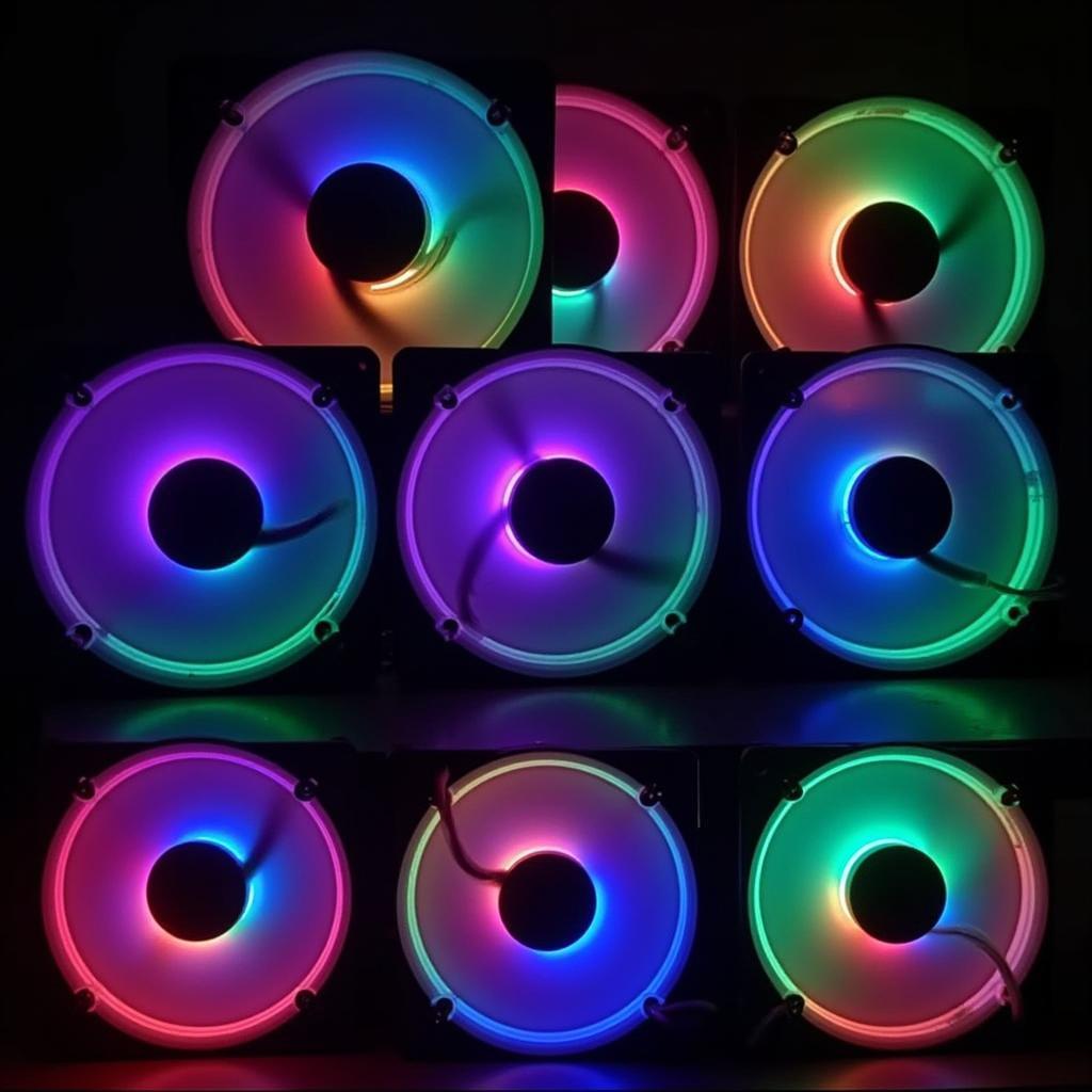 Bitspower Touchaqua Njord 120 PWM Fan RGB Lighting Showcase