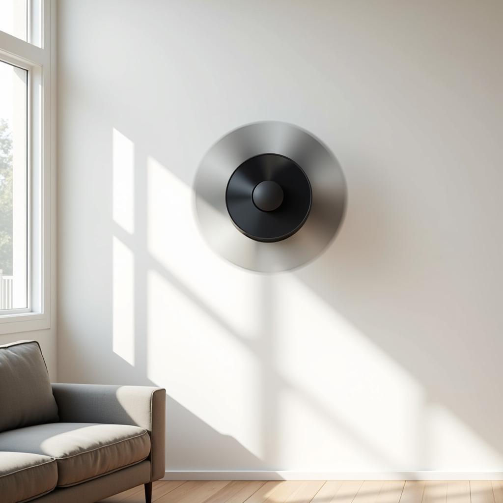 Black Wall Fan in a Modern Home