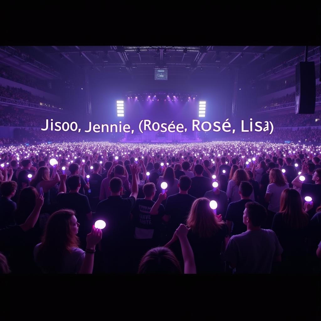 Blackpink fan chant during a concert