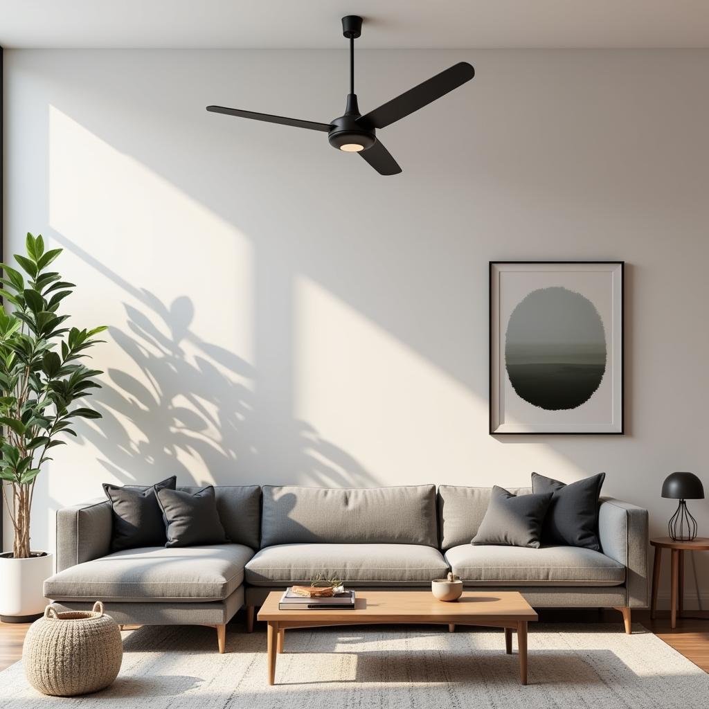 Bladeless Fan in a Modern Living Room Setting