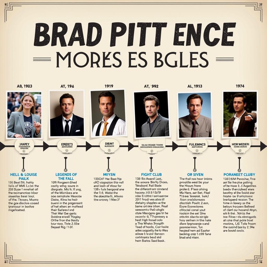 Brad Pitt's Memorable Movie Roles Timeline