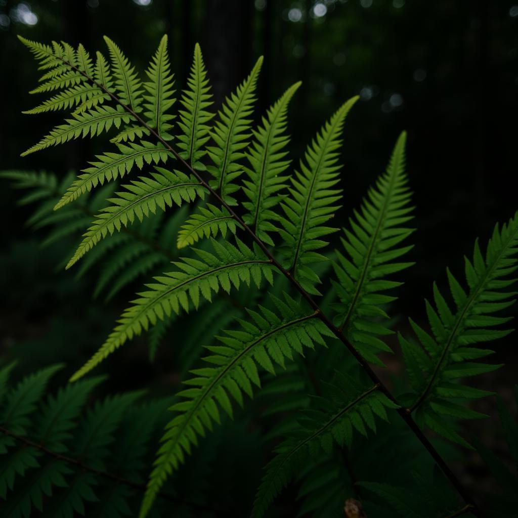 Fern with Broad Fan-Like Leaves