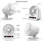 Brookstone Clock Fan Features