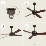 Installing a Brown Ceiling Fan