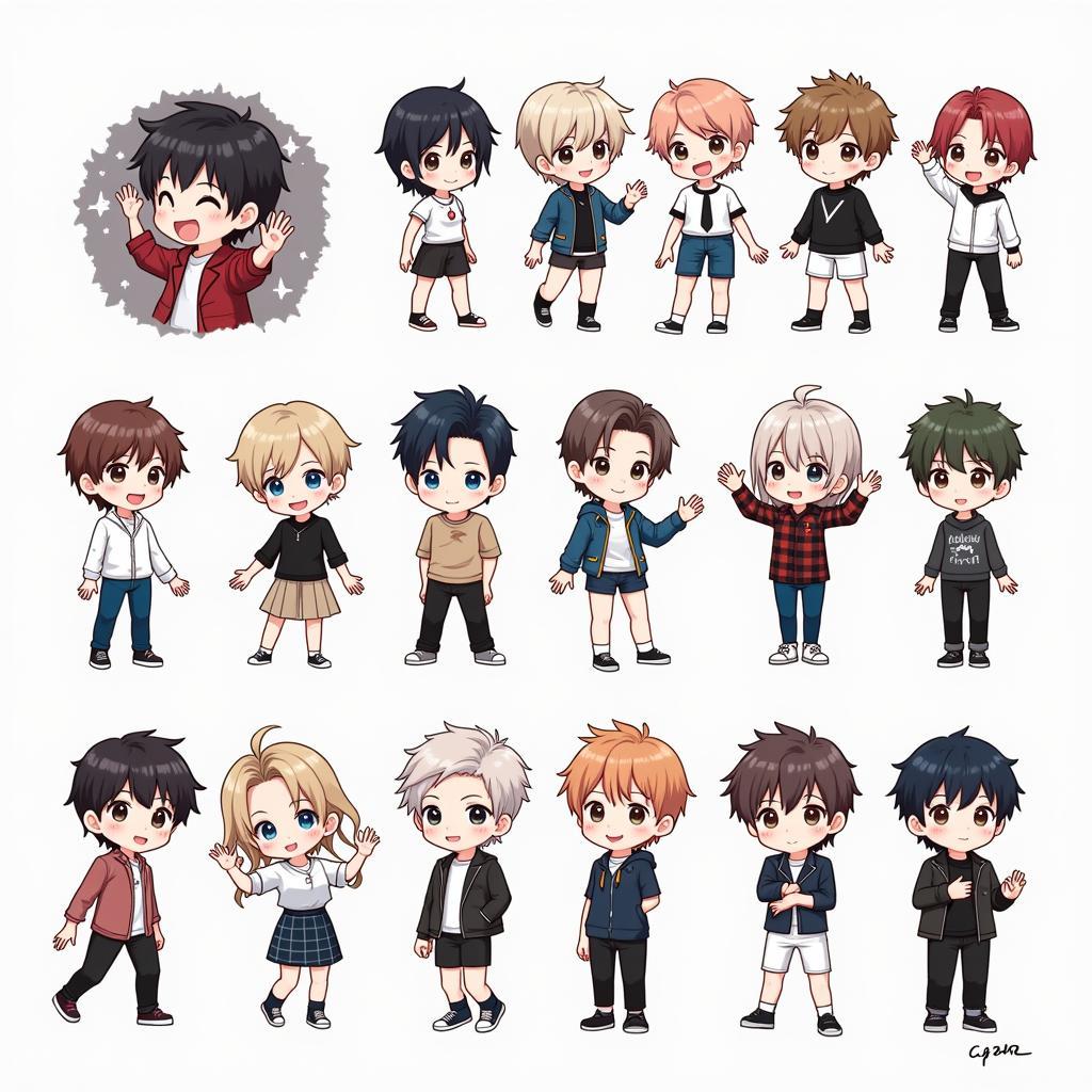 BTS Anime Chibi Fan Art Compilation