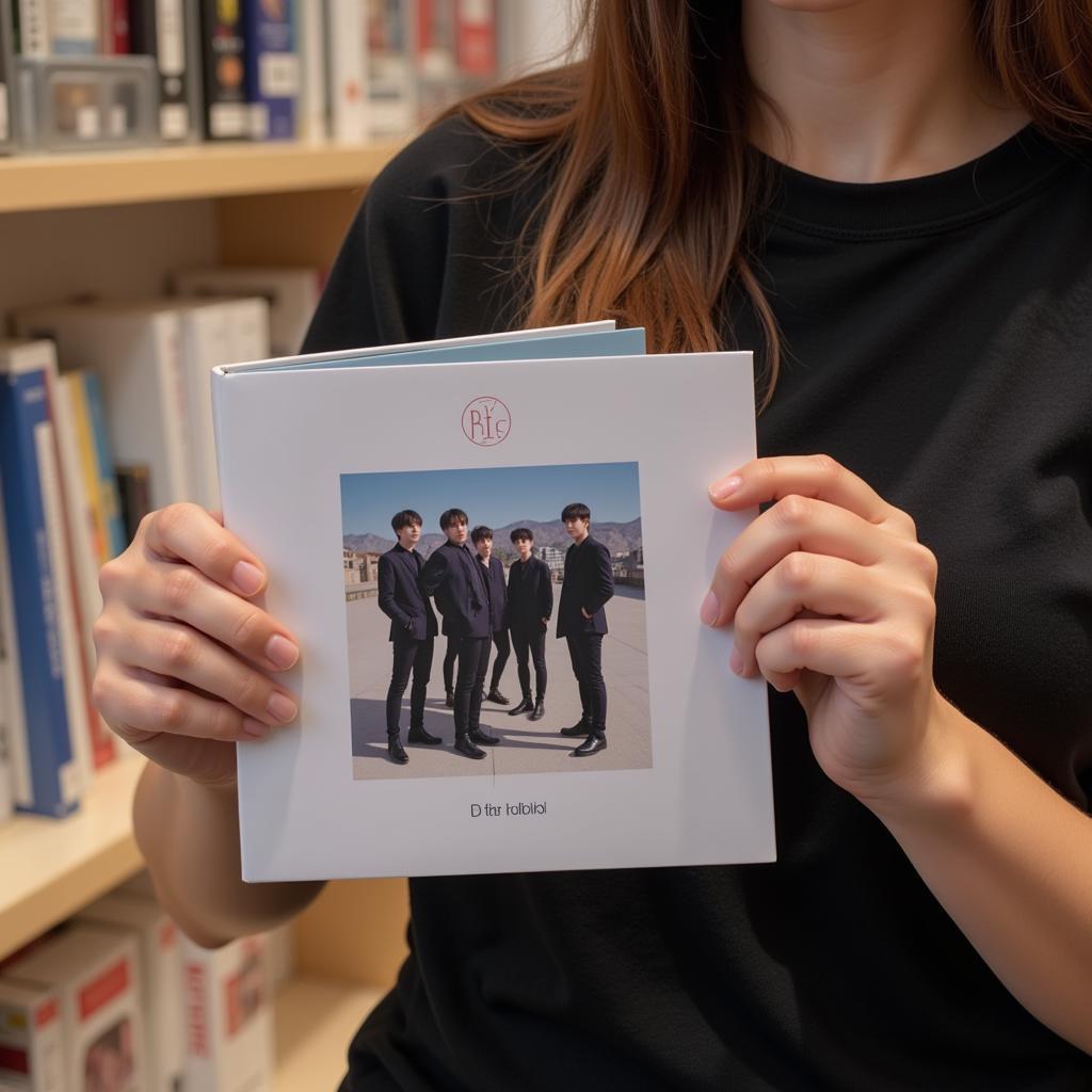 BTS Fan Holding an Album