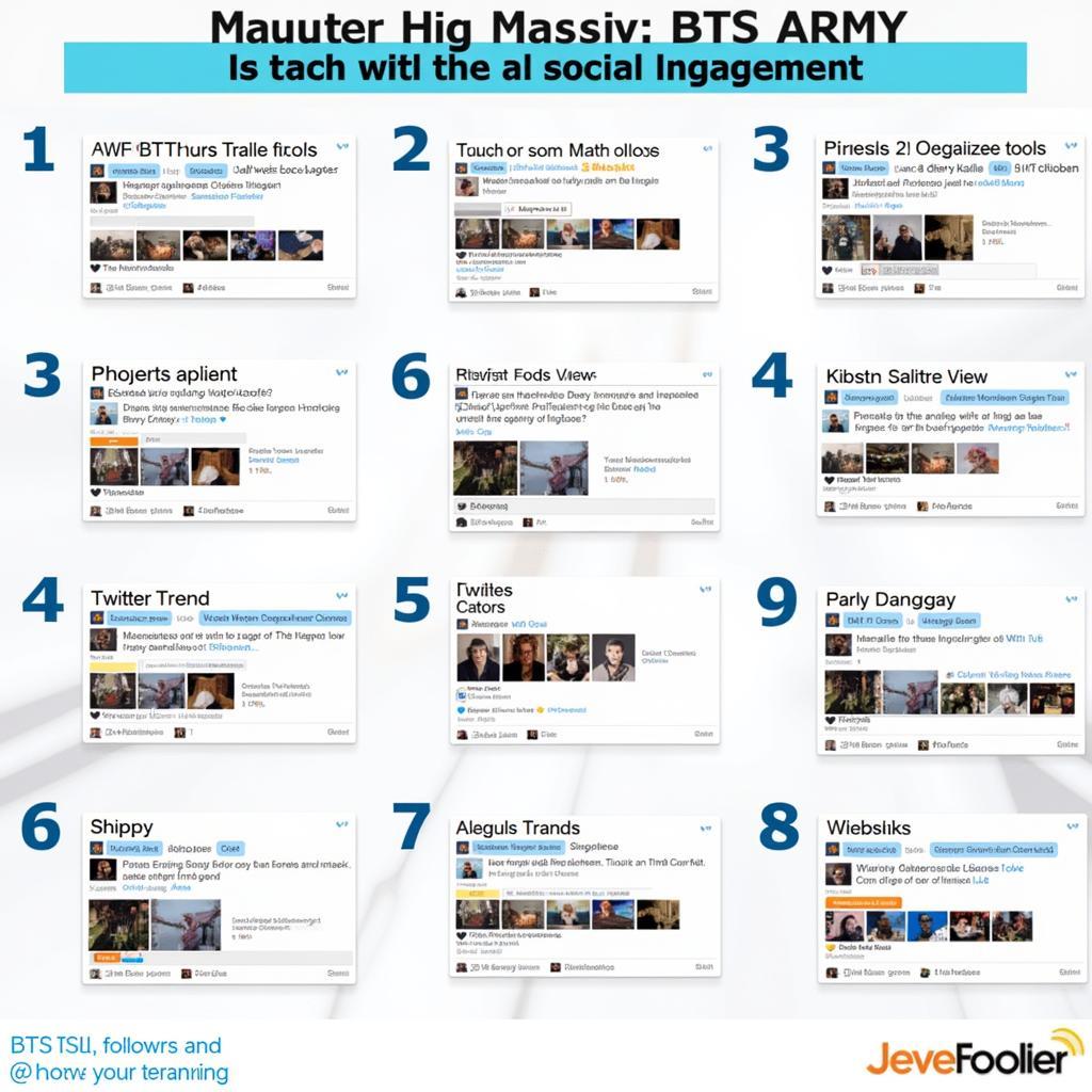 BTS Social Media Dominance: Millions of followers engaging with content.