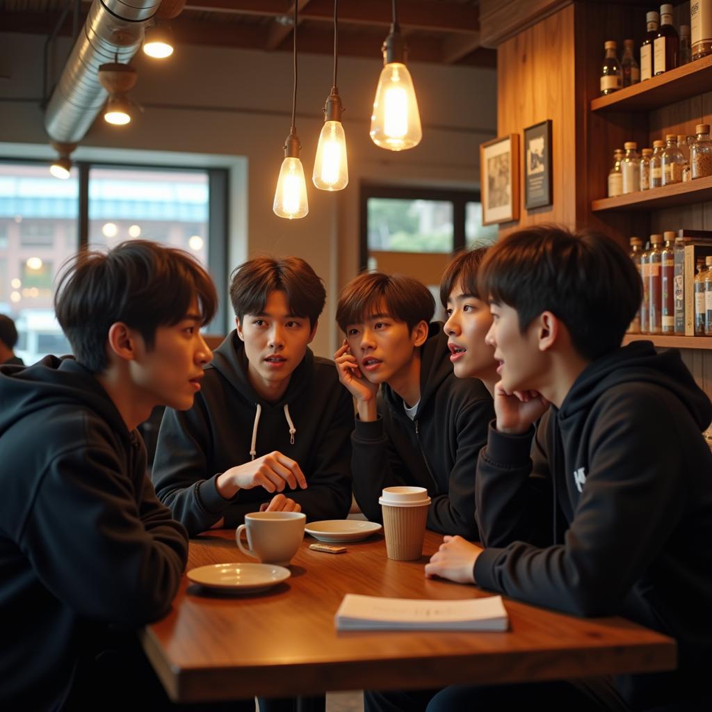 BTS Surprise Encounter at a Coffee Shop